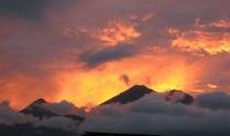 Sunset over Antigua's Volcanos